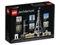 Ensemble LEGO Architecture avec la tour Eiffel, l'Arc de Triomphe et d'autres bâtiments emblématiques de Paris.
