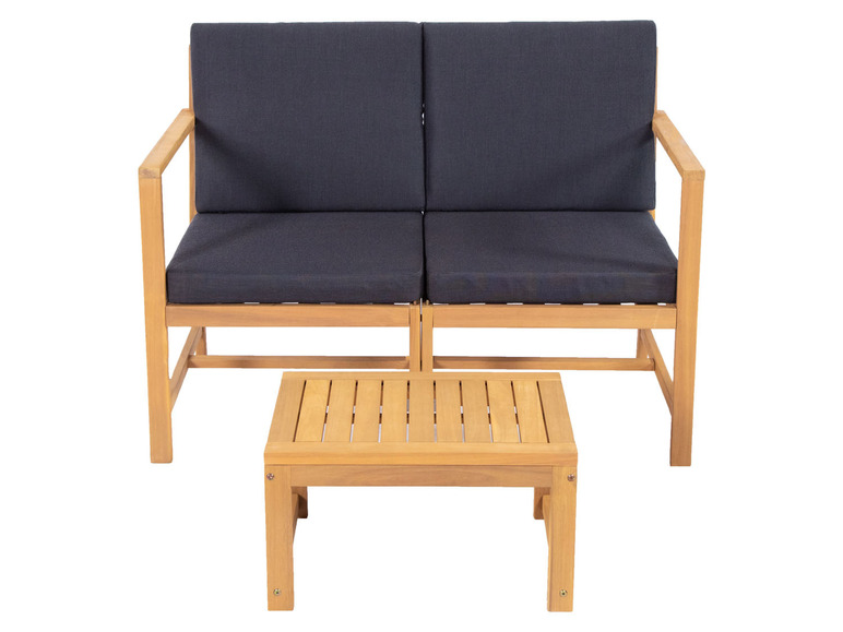 Aller en mode plein écran : Banc en bois avec table d’appoint et coussin - Image 4