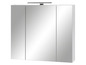 Armoire de salle de bain avec miroir et éclairage intégré.