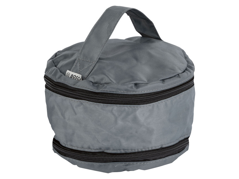 Sac de rangement Bosch gris avec poignée et fermeture éclair