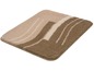 Tapis de bain avec un motif ondulé dans des tons beiges et bruns.