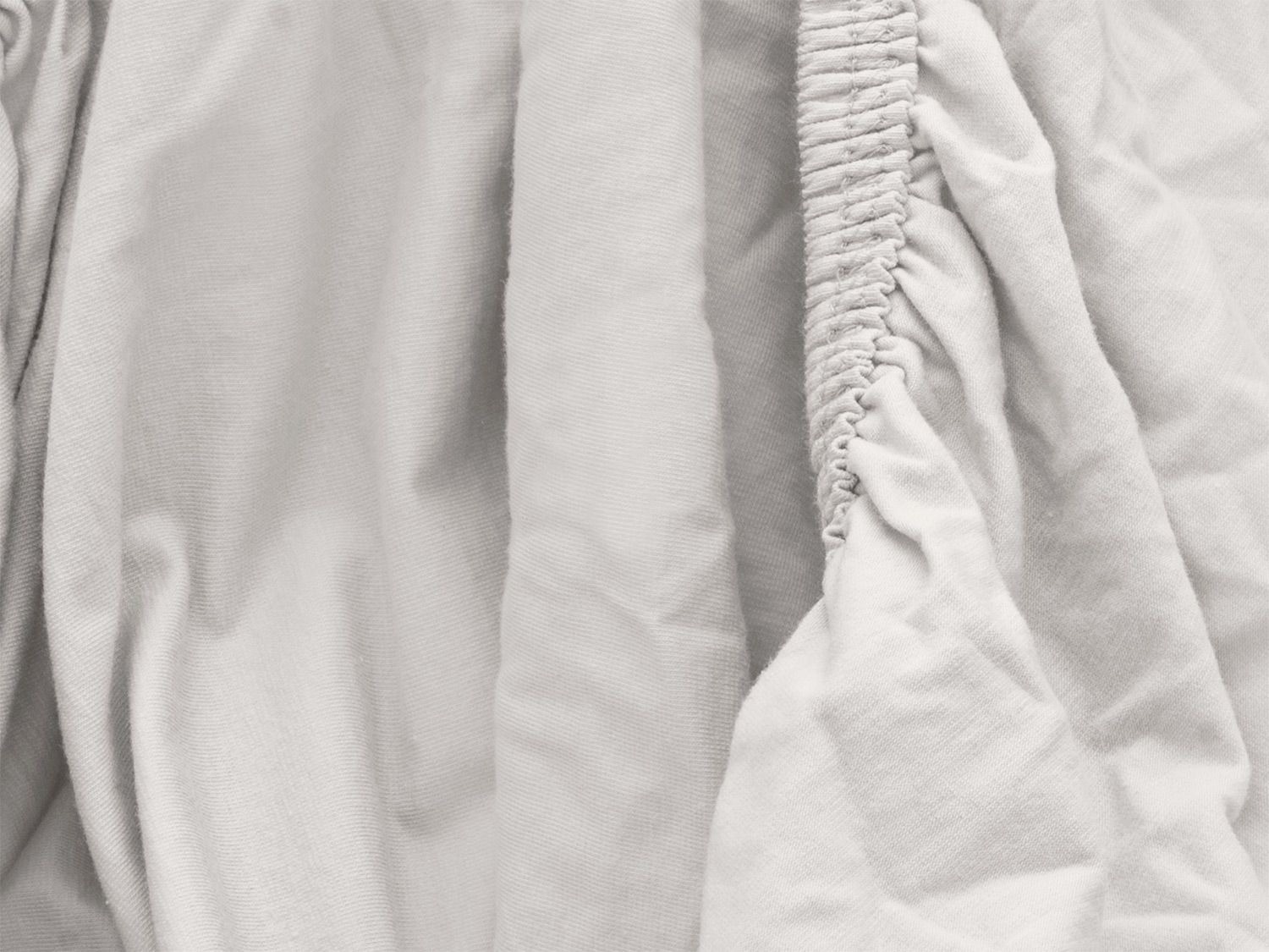 Drap-housse Biberna En Jersey Coton - Blanc 100x200 Cm - Élastique, Doux, Sans Repassage - Pour Un Sommeil Confortable