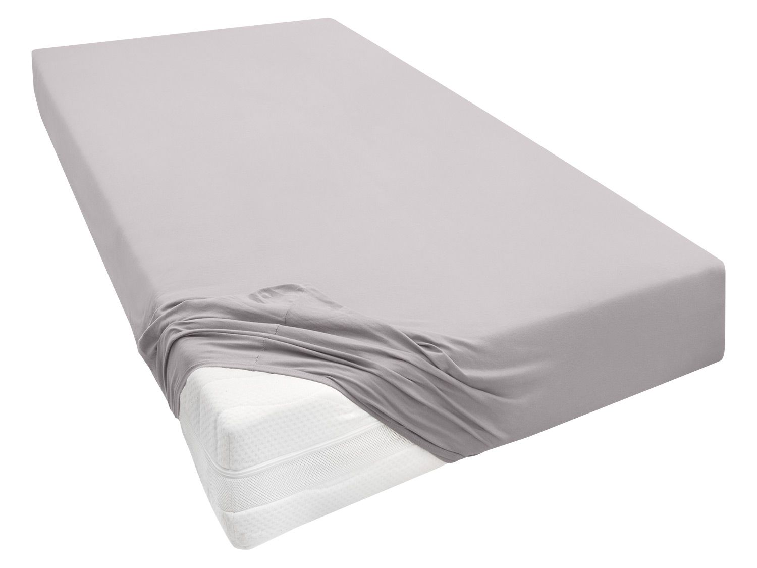 Drap-housse en jersey, pour matelas Boxspring Biberna (90 - 100 x 200 - 220 cm, gris)