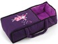 Un sac de transport violet pour poupées avec un motif de fée.