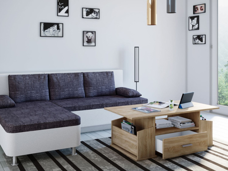 Aller en mode plein écran : VCM Table basse Junata, avec tiroir, 44 x 110 x 52 cm - Image 5