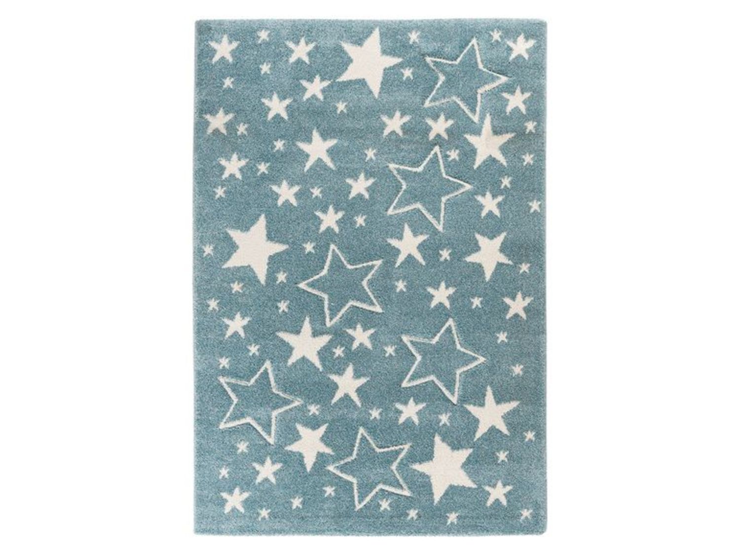 KAYOOM Tapis à motifs pour enfants (Étoiles bleues, 80 x 150 cm) - Étoiles bleues
