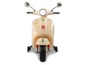Un scooter électrique beige de style Vespa pour enfants.