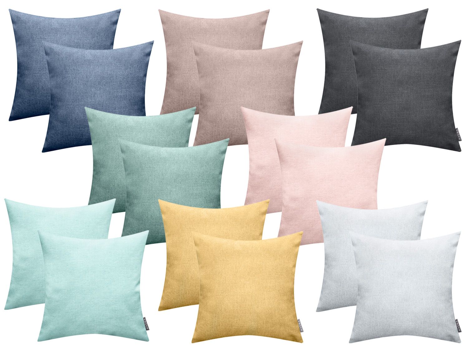 MAGMA, Lot de 2 housses de coussin, 40 x 40 cm ou 50 x 50 cm