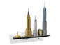 Lego skyline de New York avec l'Empire State Building et le One World Trade Center