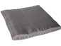 Un coussin carré gris pour une chaise ou un canapé.
