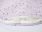 Turbulette lilas à motifs de chats et doublure en mesh.