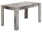 Une table rectangulaire avec un fini béton.