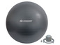 Un ballon de fitness gris Schildkröt avec une pompe manuelle.