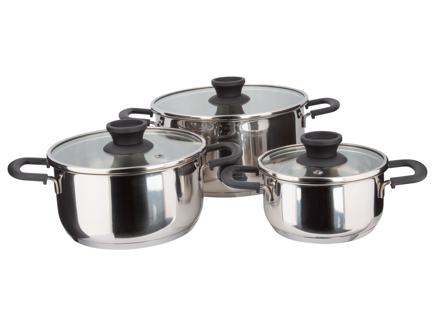 ERNESTO® Set de 3 casseroles
