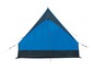 Une tente bleue pour le camping.