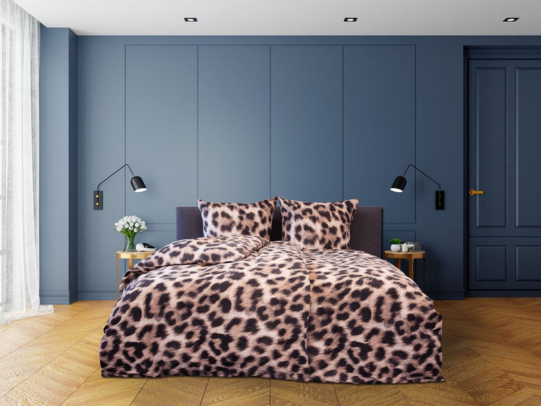 Aller en mode plein écran : Face-2-Face Parure de lit en flanelle motif léopard, 135-200 x 200-220 cm - Image 2