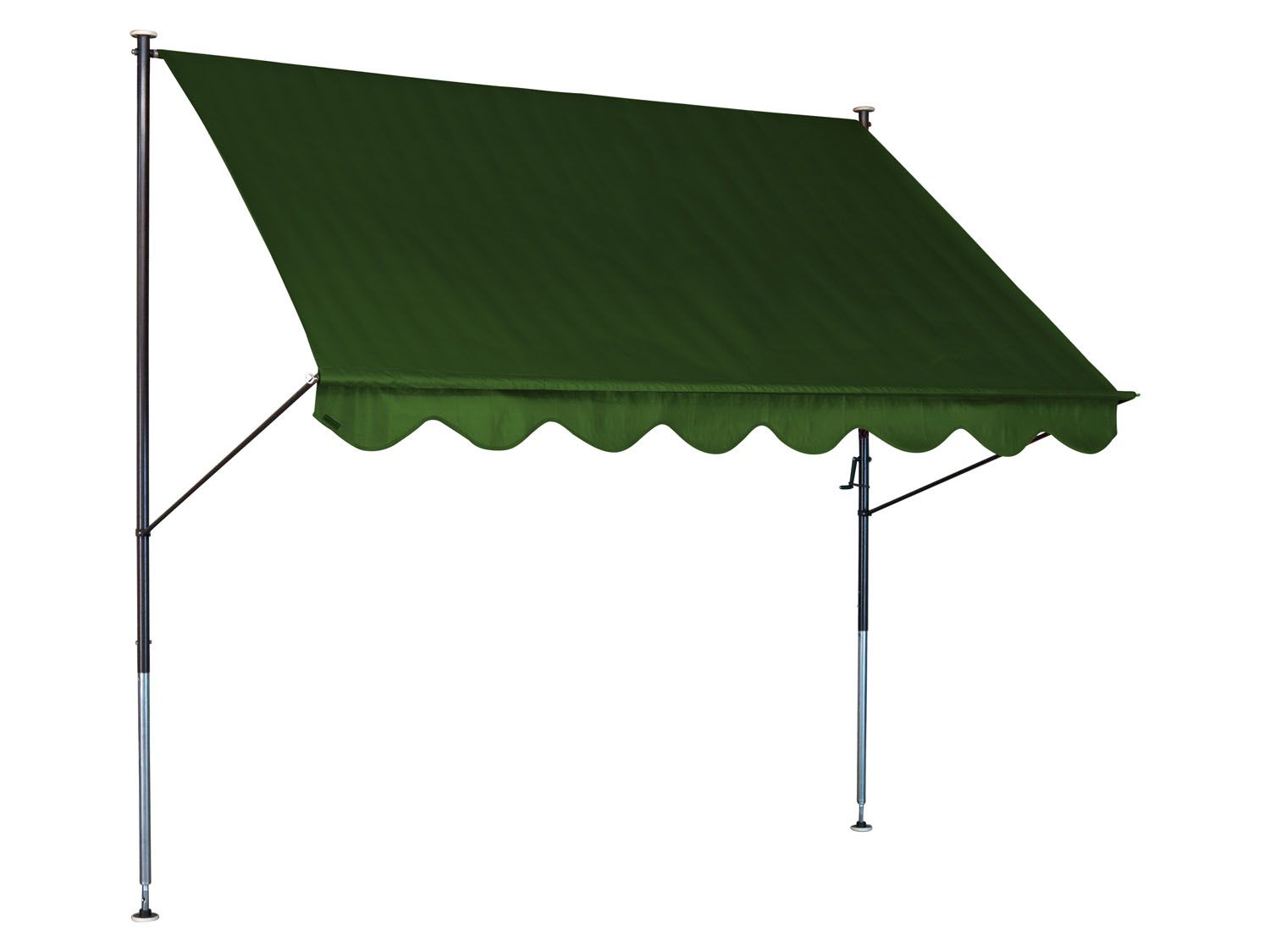 ANGERER Store banne à fixer, Standard Uni, avec manivelle (400 cm, Vert) - vert