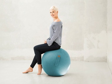 SITTING POINT Gym ball FELT, avec housse amovible et poignée avec velcro