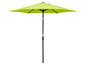 Un parasol vert avec un cadre noir.