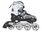 Patins à roulettes noirs avec des détails gris et des roues Apollo.