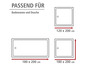 Dimensions de receveurs de douche pour baignoires et douches.