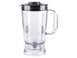 Un pichet de blender Kenwood transparent avec une poignée.