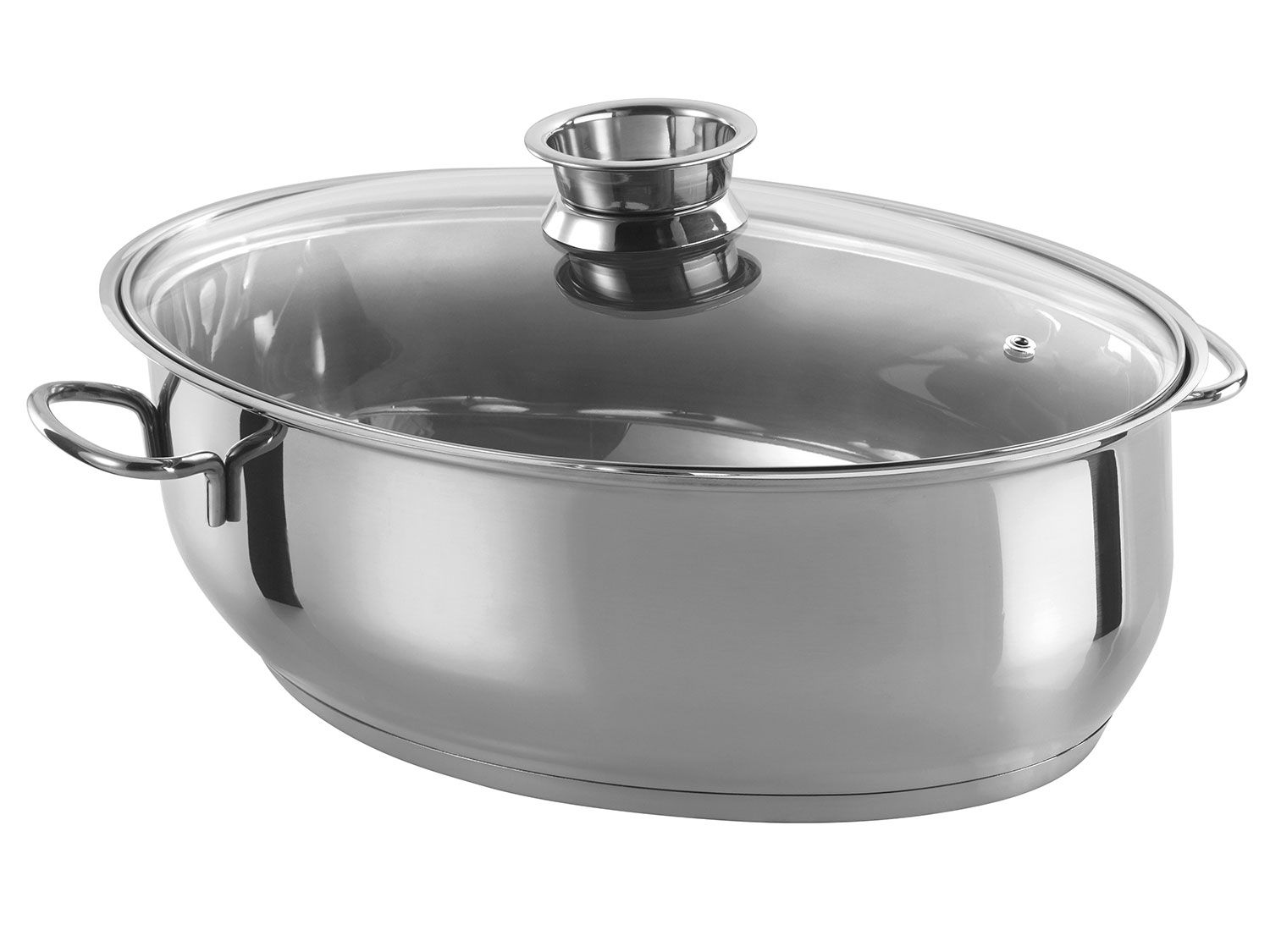 GSW Cocotte ovale multicuisson 38 cm avec couvercle en acier inoxydable et couvercle en verre - vue 4