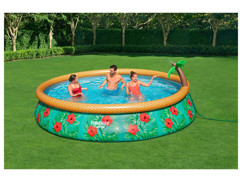 Aller en mode plein écran : Bestway Fast Set Piscine avec palmier Paradise palms - Image 2