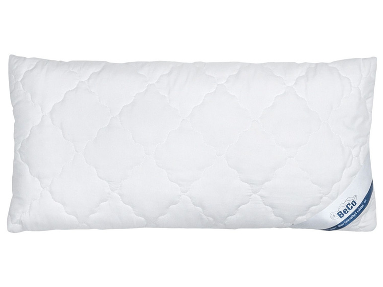 Un oreiller blanc matelassé de la marque Beco.