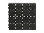 Dalles noires avec un motif en losanges pour une terrasse ou un balcon.