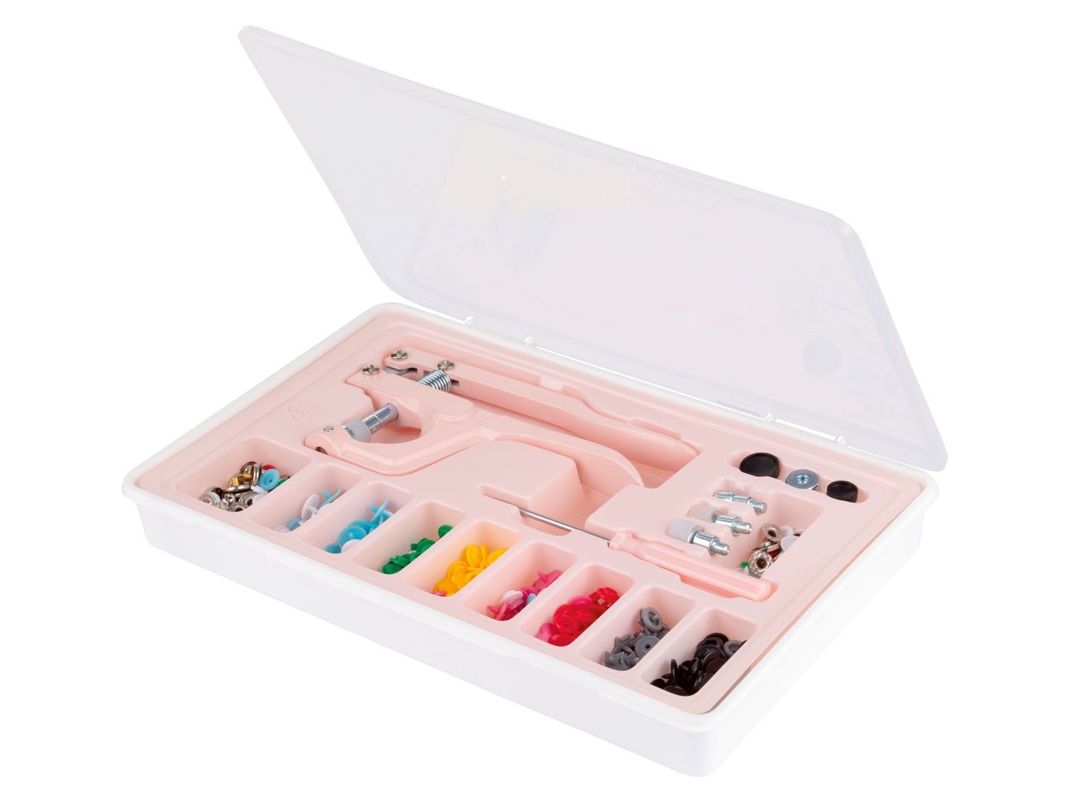 crelando® Set de boutons-pression avec pince, 110 pièces