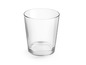 Un verre en verre transparent pour boire.