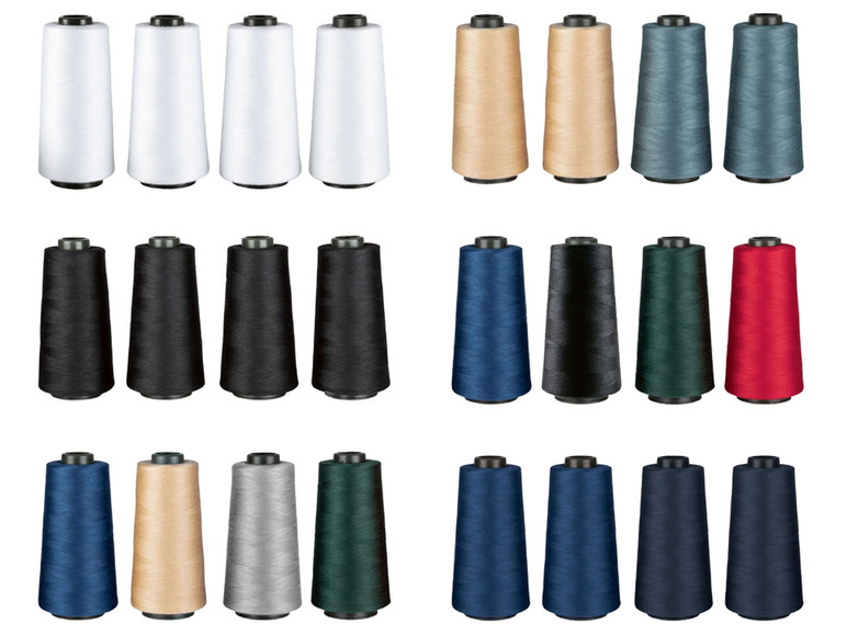 Aller en mode plein écran : crelando® Bobine de fil à coudre surjeteuse, 2.500m, 4 pièces - Image 1