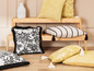 Coussins avec imprimé jungle, rayures et motifs géométriques