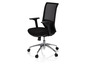 Un fauteuil de bureau noir avec un dossier en maille