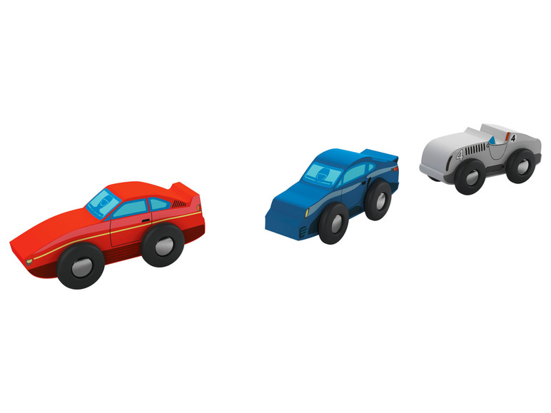 Aller en mode plein écran : Playtive Set de véhicules en bois, 3 pièces - Image 3