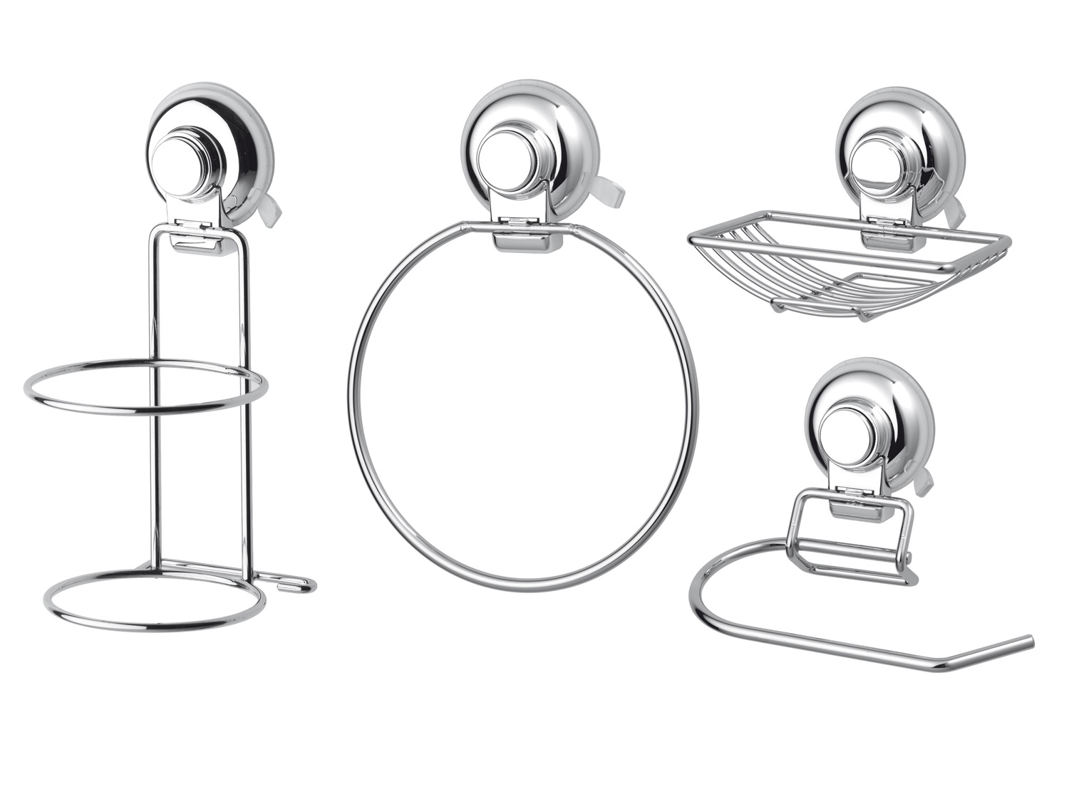 GSW HOOKIE System® argenté (Salle de bain 4 pièces., Set S)
