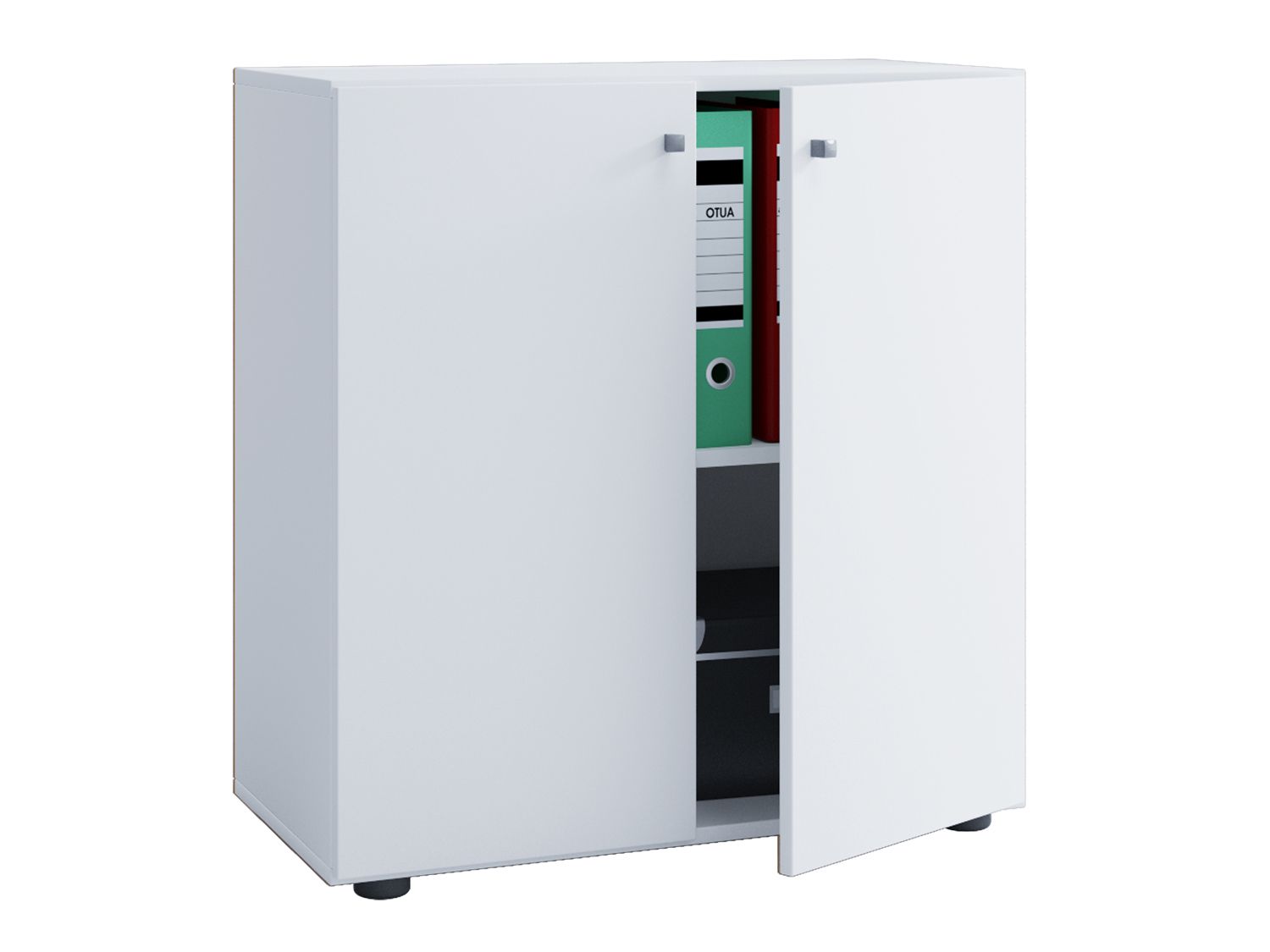 Armoire de bureau Lona (portes battantes, L, blanc)
