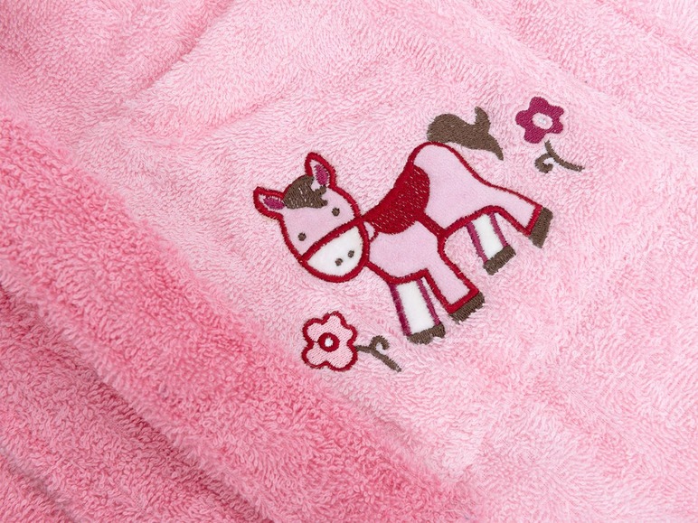 Egeria Peignoir de bain bébé « Poney rose », pur coton, différentes tailles, broderie 3