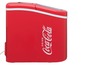 Une machine à glaçons Coca-Cola rouge.