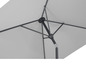 Détail de la construction d'un parasol gris.