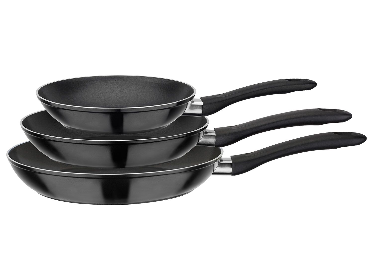 Set de poêles GSW NOVA 3 pièces 202428 cm Aluminium forgé Revêtement VITAFLON Induction - vue 6