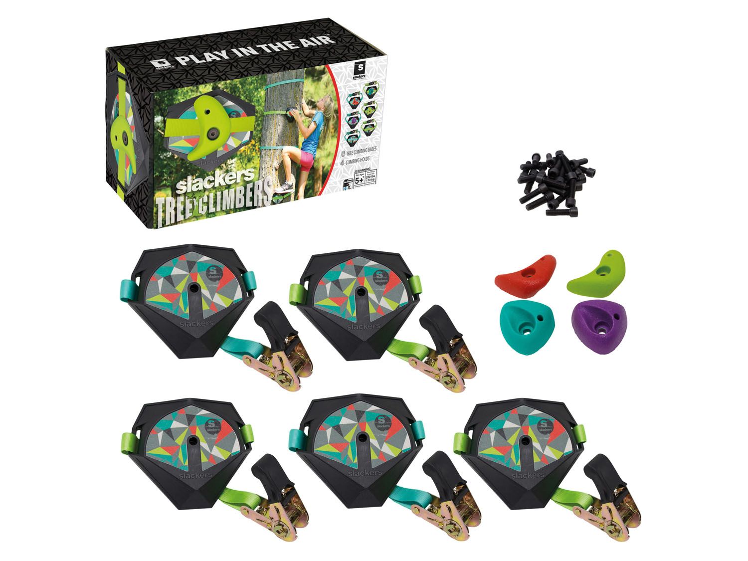 Slackers Kit d'escalade complet avec prises et cordes