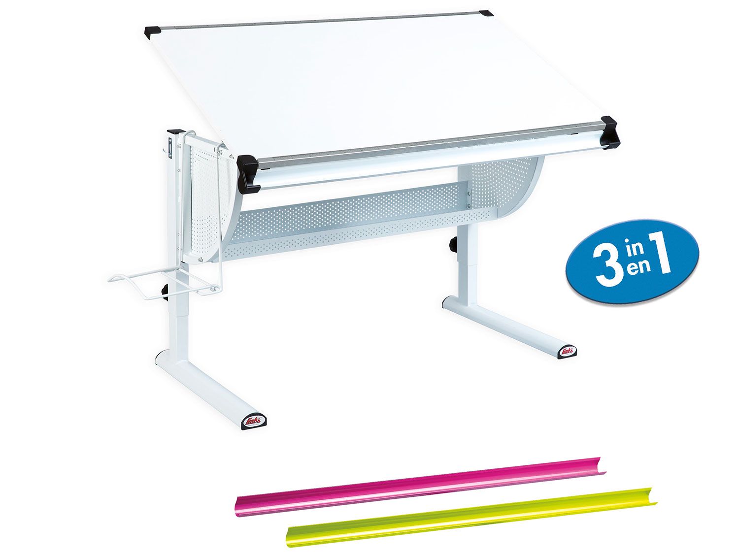 Inter Link Bureau d'enfant inclinable Matts, blanc