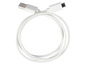Un câble USB blanc avec un connecteur micro-USB.