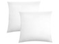 Deux taies d'oreiller blanches.