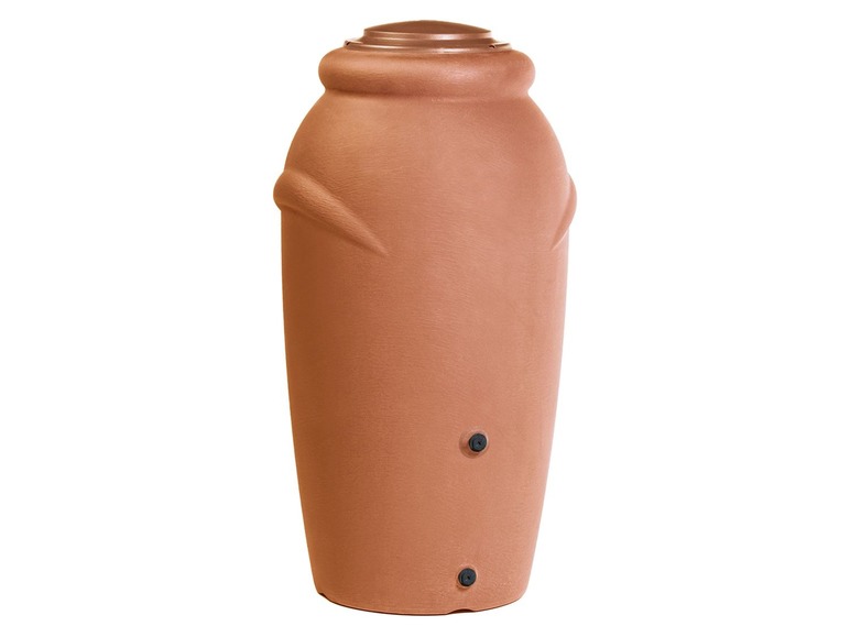Tonne à eau de pluie en terre cuite pour la collecte de l'eau de pluie.