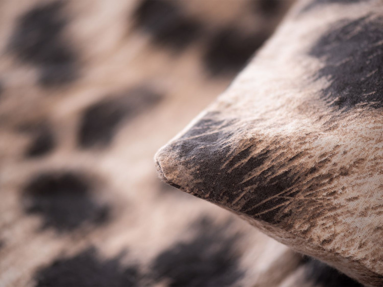 Aller en mode plein écran : Face-2-Face Parure de lit en flanelle motif léopard, 135-200 x 200-220 cm - Image 5