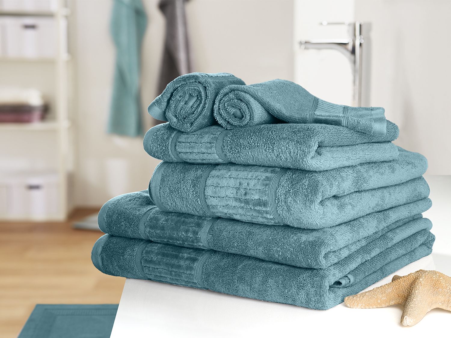 Gozze+Serviette+eponge,+50+x+100+cm+(bleu+petrole)