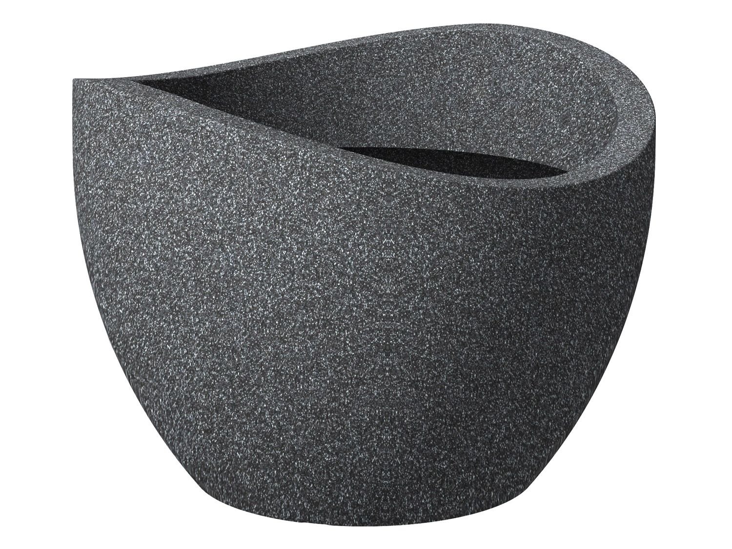 Scheurich Pot De Fleurs Noir Béton - 26x26x70cm - Résistant Gel Et UV - Fabriqué En Allemagne